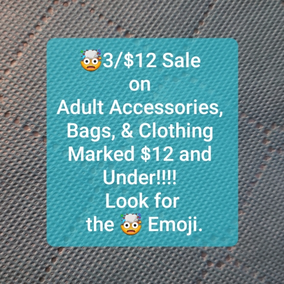 🤯3/$12 Sale on Clothing & Accessories $12 & Below! - Picture 2 of 2